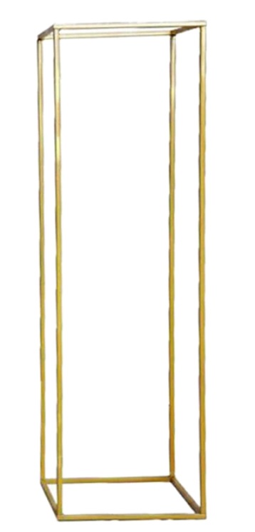 Support fleurs or 80 cm