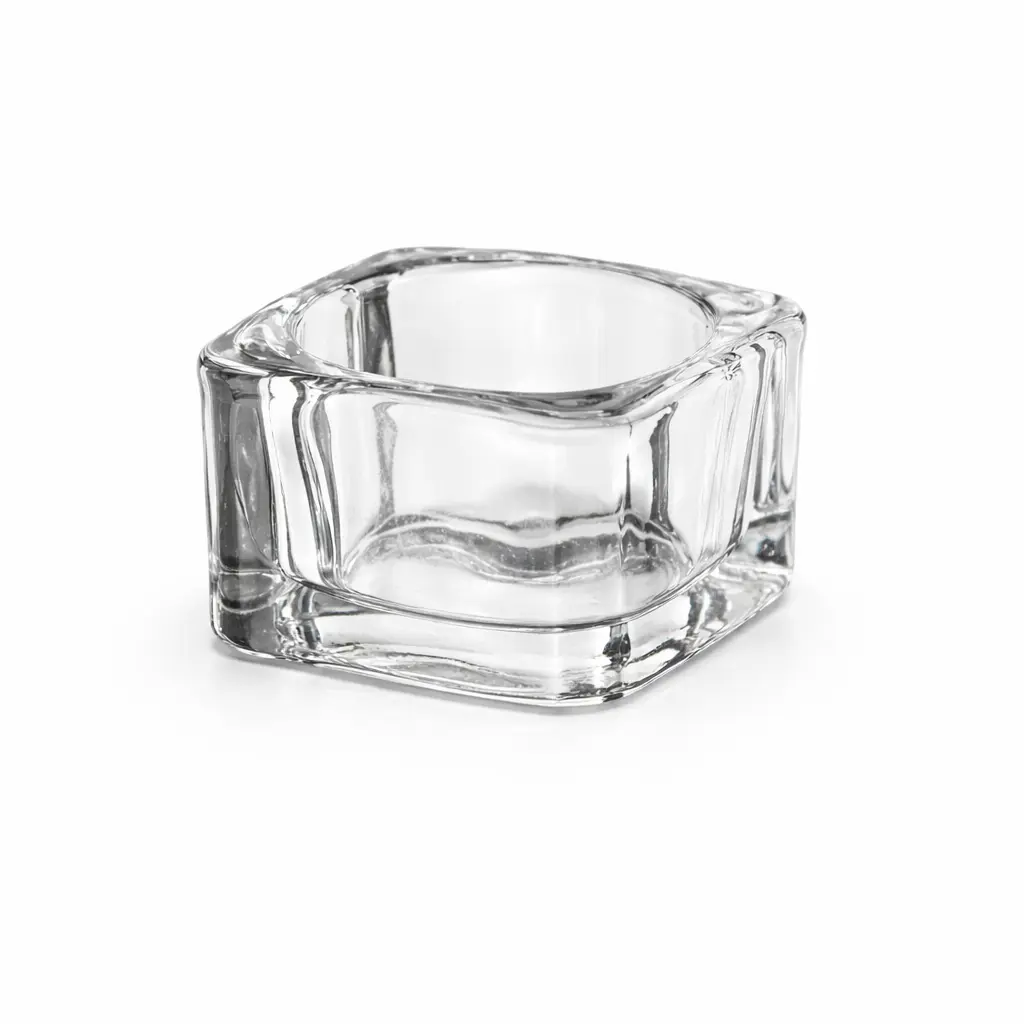 Photophore plat en verre