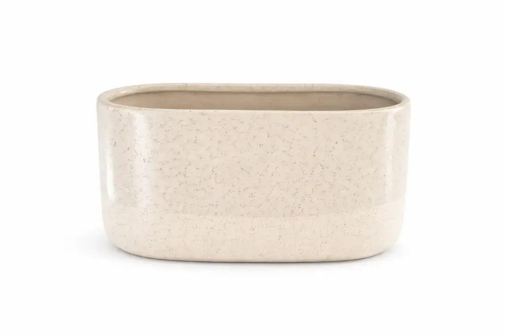 Jardinière beige moucheté