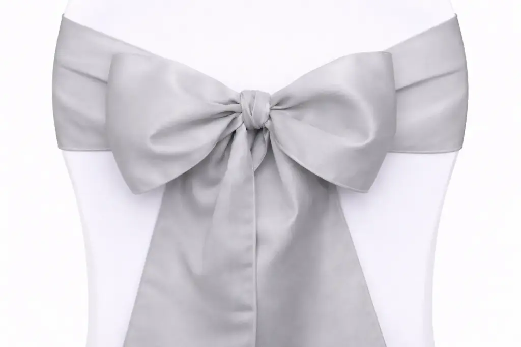 Ruban nœud de chaise argent