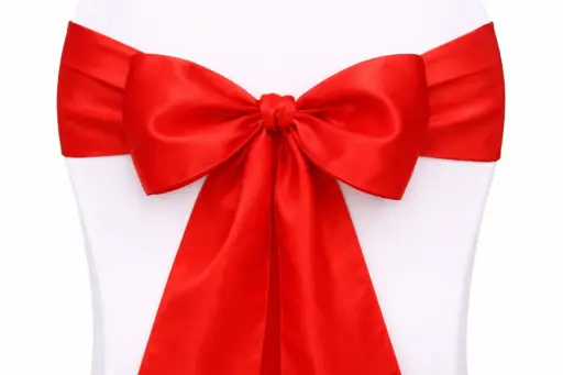 [LOC-2014-002-rouge] Ruban nœud de chaise rouge