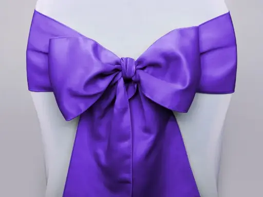 [LOC-2014-002-violet] Ruban nœud de chaise violet