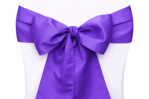 [LOC-2014-002-violet] Ruban nœud de chaise violet