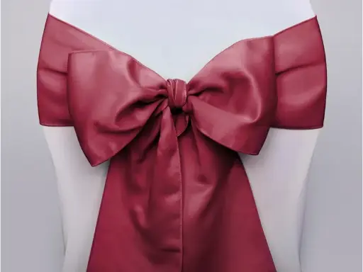 [LOC-2014-002-rougefoncé] Ruban nœud de chaise rouge foncé