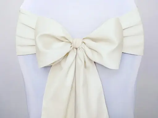 [LOC-2014-002-crème] Ruban nœud de chaise crème