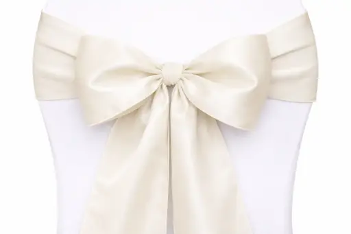 [LOC-2014-002-crème] Ruban nœud de chaise crème