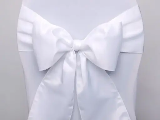 [LOC-2014-002-blanc] Ruban nœud de chaise blanc