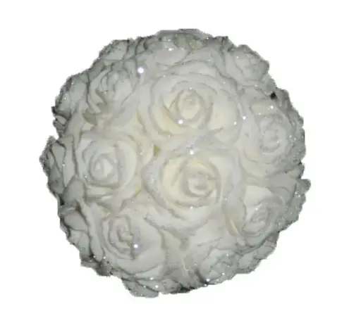 [LOC-2014-012] Boule de roses en mousse avec paillettes
