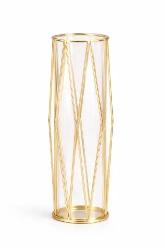 [LOC-2026-018] Vase en verre et métal doré