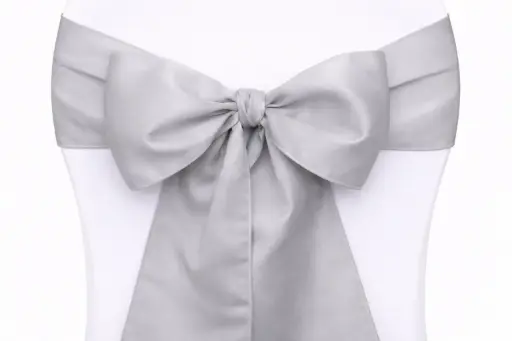 [LOC-2014-002-argent] Ruban nœud de chaise argent